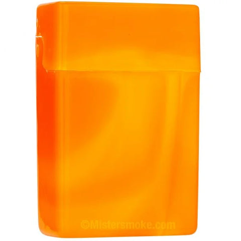 étui cigarette plastique orange