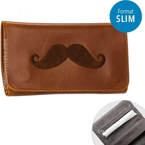 Blague à tabac slim Vintage Moustache Lasiesta